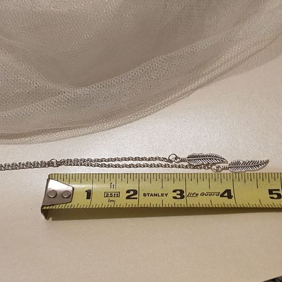 Minimalist, Silver Feather "Y" Necklace! - Picture 8 of 9